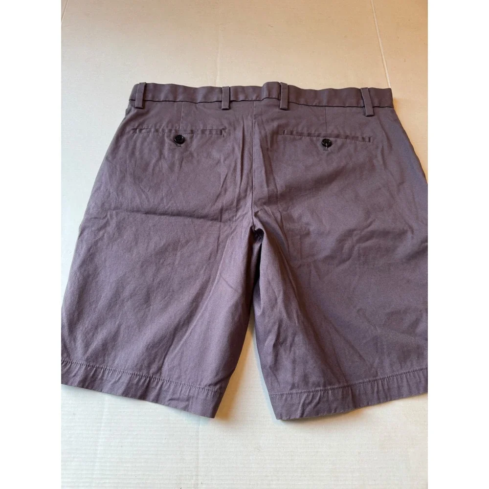 Banana Republic Aiden Short Mens 33 Purple Slim Fit Chino Cotton Stretch Twill
